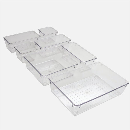 Novadima- 7-Piece Multifunctional Storage Set Clear by Neat & Tidy