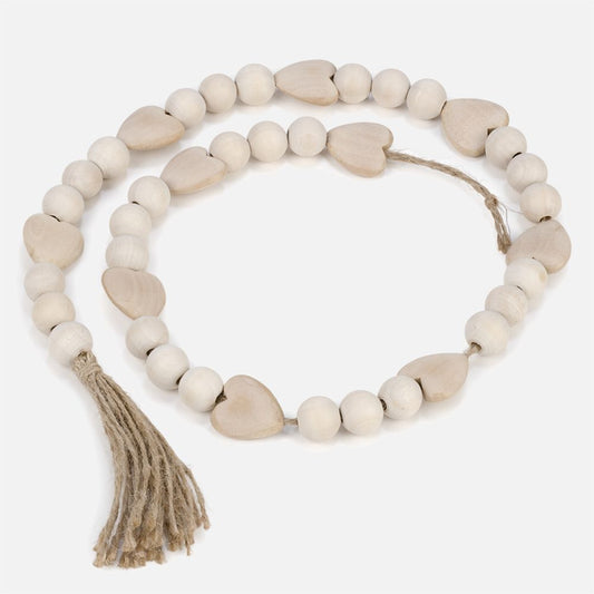 Novadima- Natural Bead Garland with Tassel by Attitude Imports